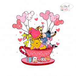 Disney Pooh Bear And Friend Valentine PNG