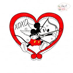 Mouse Heart Valentine Mickey Xoxo SVG