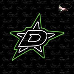 Retro Dallas Stars Hockey Logo SVG