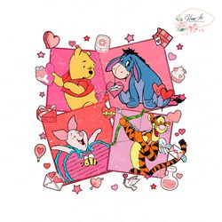 Groovy Winnie The Pooh Valentine PNG