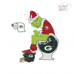 Grinch San Francisco 49ers And Green Bay Packers SVG