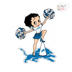 Detroit Lions Fangirl Cheer Betty Boop SVG