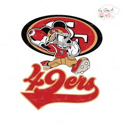 Mickey Mouse Player San Francisco 49ers SVG