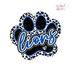 Funny Leopard Lions Paw Football SVG