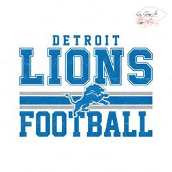 Retro Detroit Lions Football Mascot Logo SVG