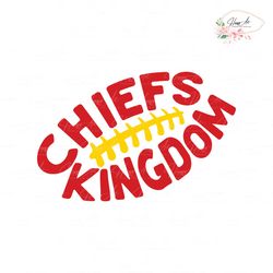 Retro KC Chiefs Kingdom Football SVG