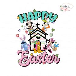 Happy Easter Disney Bunny Characters PNG