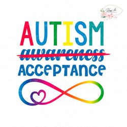 Retro Autism Acceptance Red Instead Autism SVG