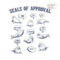 Retro Seals Of Approval Funny Animal SVG