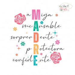 Floral Madre Spanish Mothers Day SVG