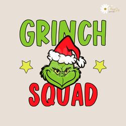 Grinch Squad Santa Hat SVG