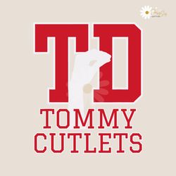 Vintage Tommy Cutlets Football Player SVG