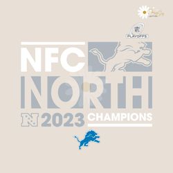 NFC North 2023 Champions Detroit Lions SVG