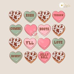 Western Valentines Candy Heart SVG