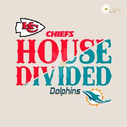 House Divided Kansas City Chiefs vs Miami Dolphins SVG
