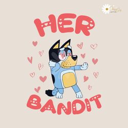 Cute Her Bandit Valentines Day SVG