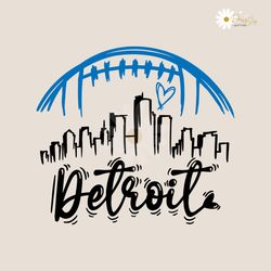 NFL Detroit Football Skyline SVG