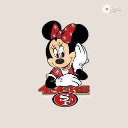 Minnie Mouse San Francisco 49ers Football SVG