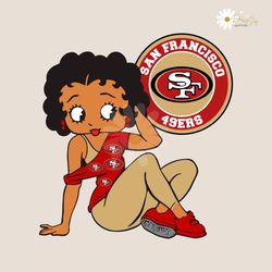 Betty Boop San Francisco 49ers Logo SVG