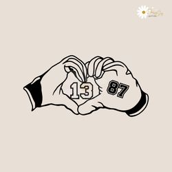 Swift Kelce Gloves Hands Heart 87 SVG