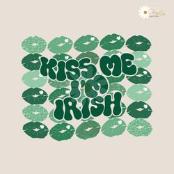 Retro Kiss Me Im Irish Day Drinking SVG