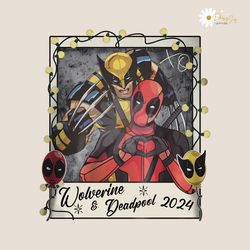 Retro Wolverine And Deadpool 2024 PNG