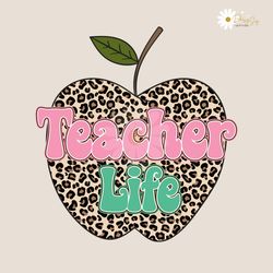 Leopard Apple Teacher Life PNG
