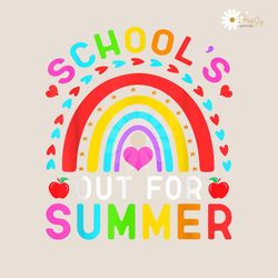 Schools Out For Summer Rainbow PNG