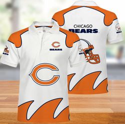 chicago bears men&8217s polo shirts white
