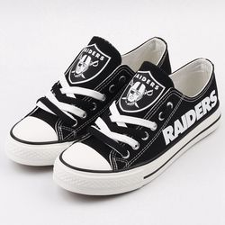 oakland raiders limited print  football fans low top canvas shoes sport sneakers t-dj130h