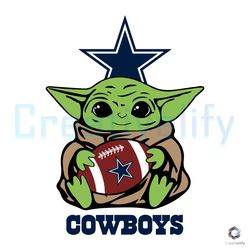 Baby Yoda Dallas Cowboys SVG Star Wars Football File