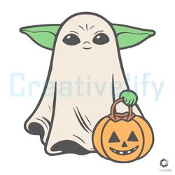 Baby Yoda Ghost SVG Vintage Star Wars Download File