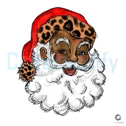 Black Santa African American PNG Retro Christmas File