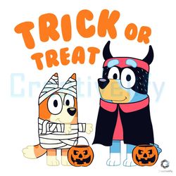 Bluey Trick Or Treat Horror SVG Halloween Vampire File