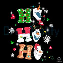 Cute Ho Ho Ho Olaf Christmas PNG Funny Disney Xmas File