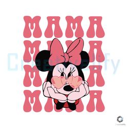 Cute Mama Minnie Heart SVG Valentines Day File Design