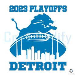 Detroit 2023 NFL Playoffs SVG Football Team File