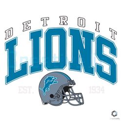 Detroit Lions Est 1934 SVG NFL Team For Cricut Files