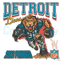 Detroit Lions Football SVG 2023 Playoffs NFL File Design