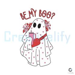 Floral Be My Boo Heart SVG Ghost Tumbler Valentine File