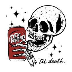 Free Dr Pepper Skeleton Xmas SVG Til Death Christmas File