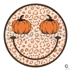 Free Fall Smiley Face SVG Pumpkin Season Design File