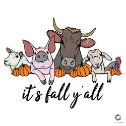 Free Its Fall Y All Fall SVG Farm Animals Pumpkin Cutting File