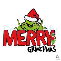 Free Merry Grinchmas Santa Claus SVG File Digital Download