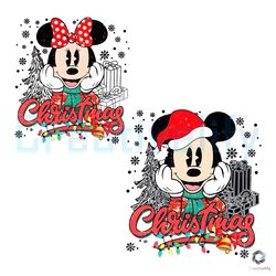 Free Mickey Minnie Mouse Xmas Lights PNG File