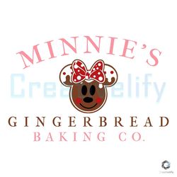 Free Minnies Gingerbread SVG Baking Co Christmas File