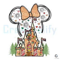 Gingerbread Castle PNG Disney Christmas Vintage File