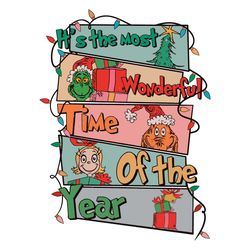 Grinch Wonderful Time Of The Year SVG Merry Xmas File