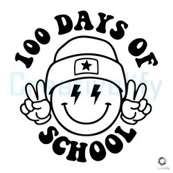 Happy Teacher Smiley Face SVG 100 Days Of School File