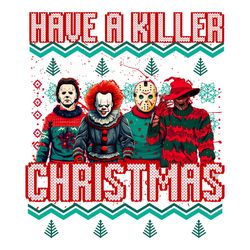 Have A Killer Christmas PNG Horror Movie File Design
